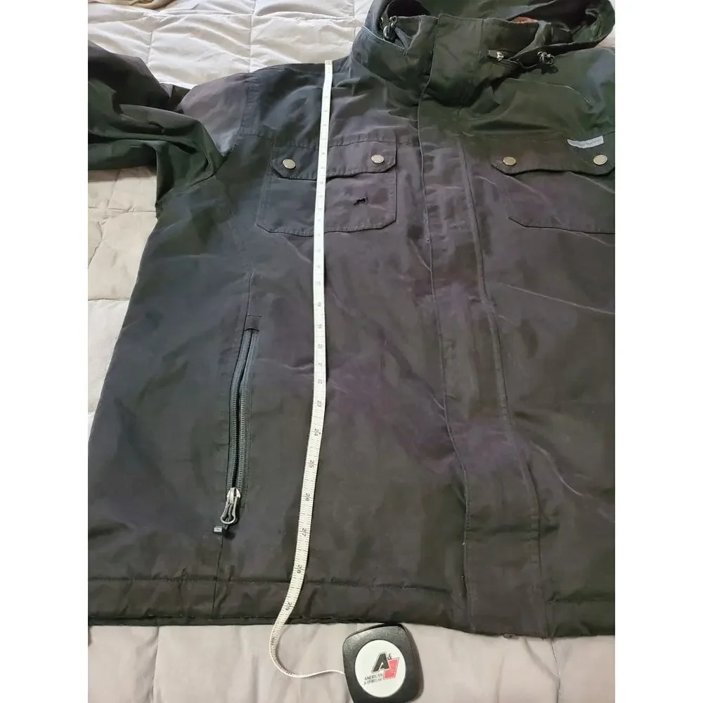 Rugged Elements Men’s XL Brown/Black Hooded Outdoor Jacket – Tears & Wear